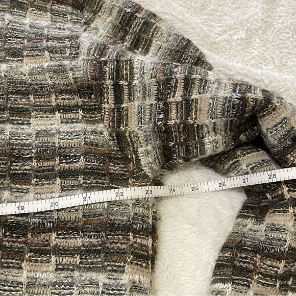 Tosani Mens Crewneck Sweater XL Vintage Beige Earth Tones Coogi Style Knitted - Picture 6 of 9